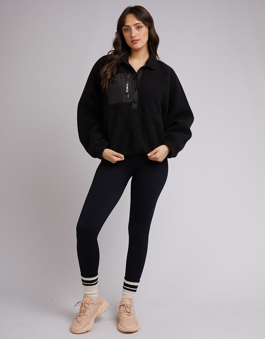 ALL ABOUT EVE ACTIVE TEDDY ZIP 1/4 BLACK