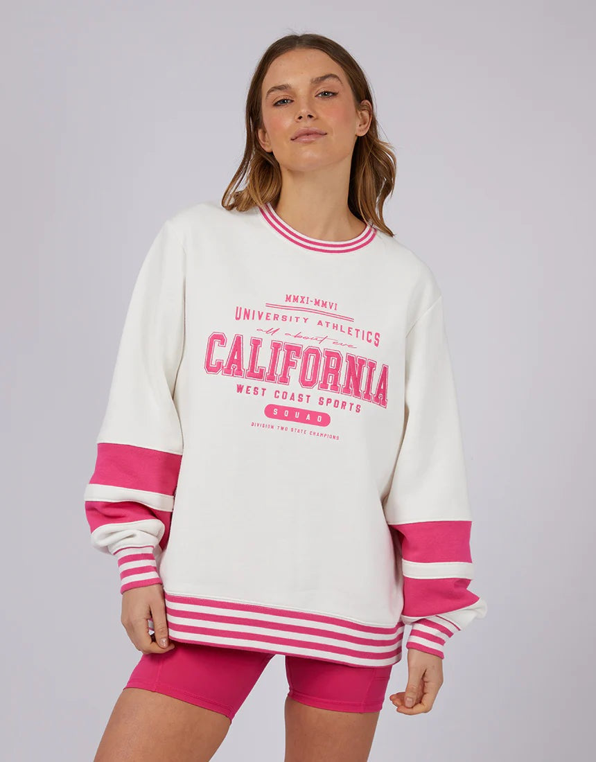 ALL ABOUT EVE DREW SPORTS CREW VINTAGE WHITE