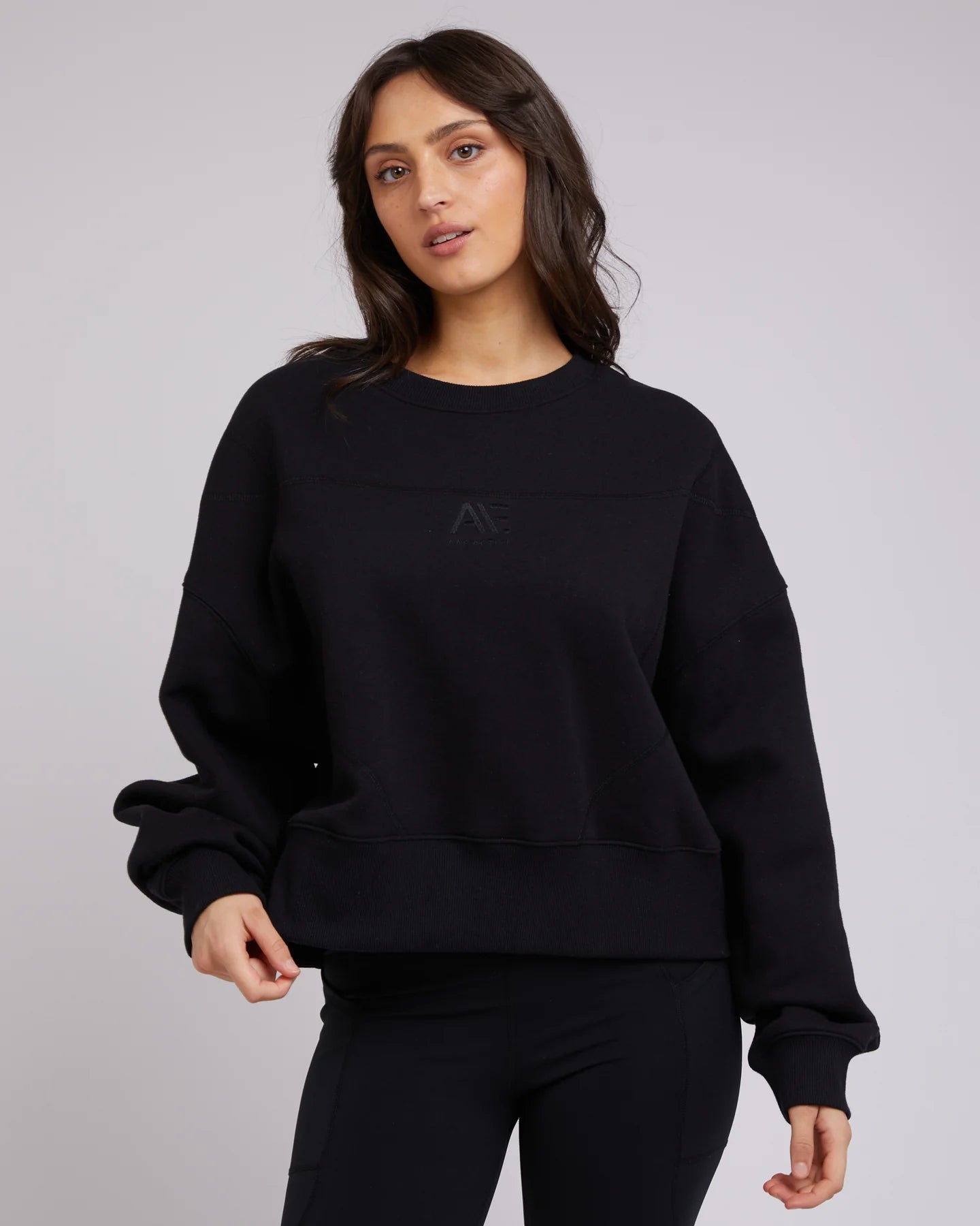 ALL ABOUT EVE ACTIVE TONAL SWEATER BLACK