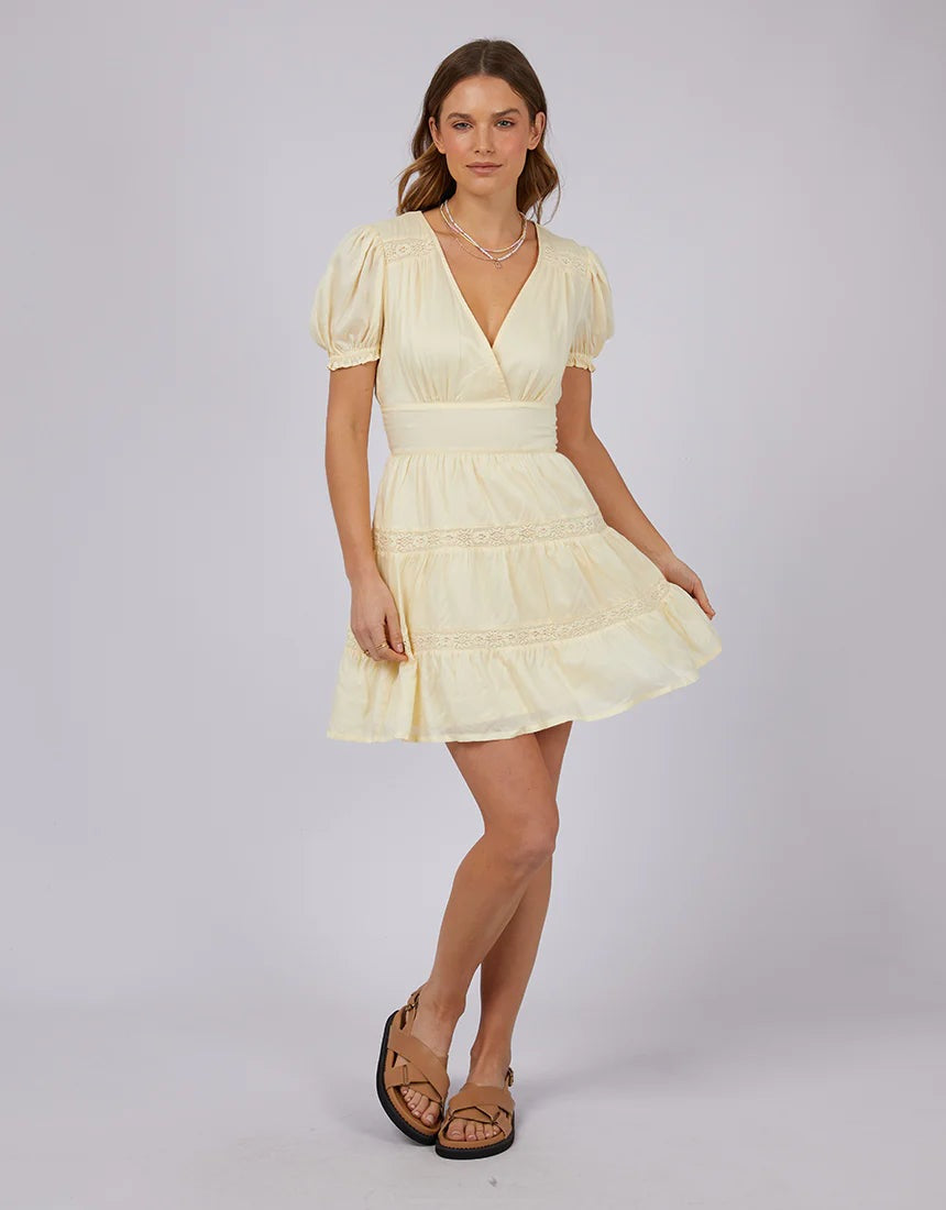 ALL ABOUT EVE DENVER V NECK DRESS YELLOW