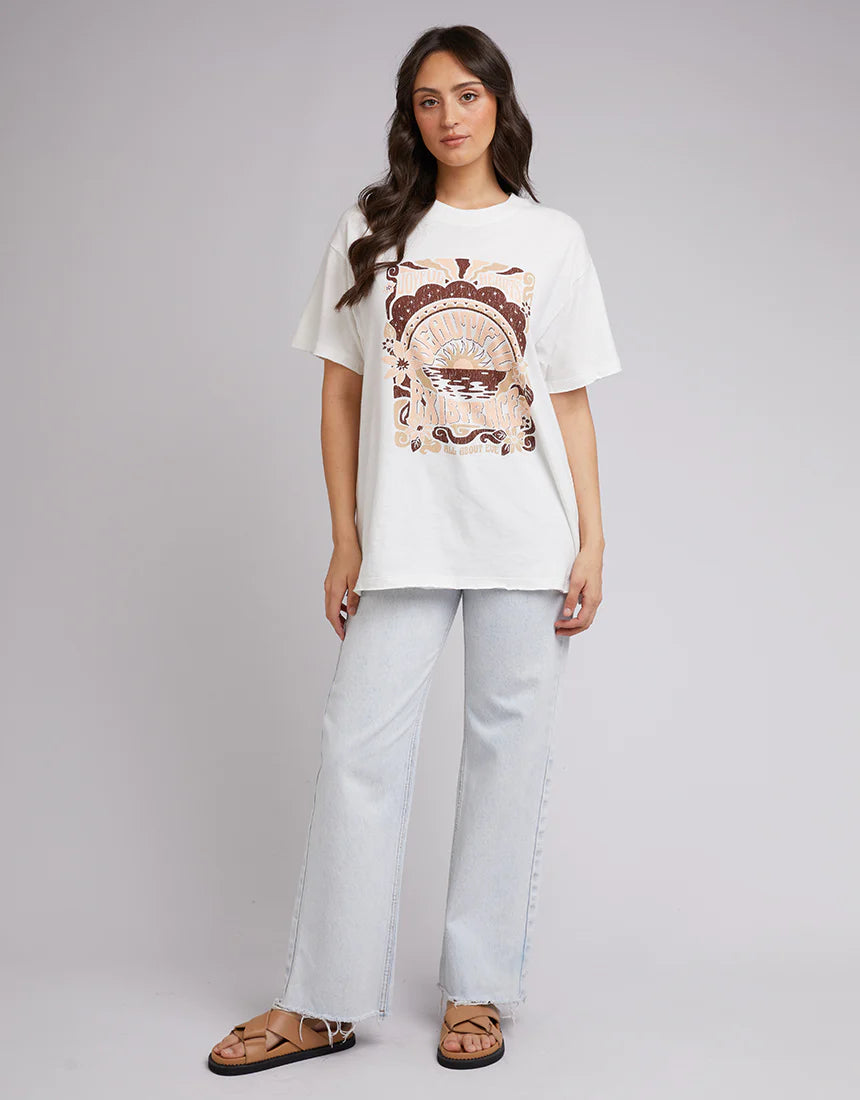 ALL ABOUT EVE EXISTENCE TEE VINTAGE WHITE