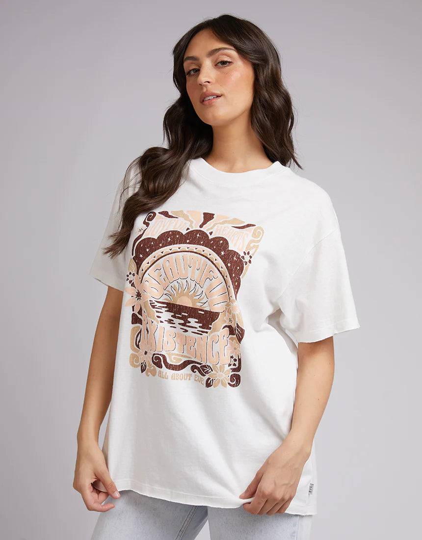 ALL ABOUT EVE EXISTENCE TEE VINTAGE WHITE