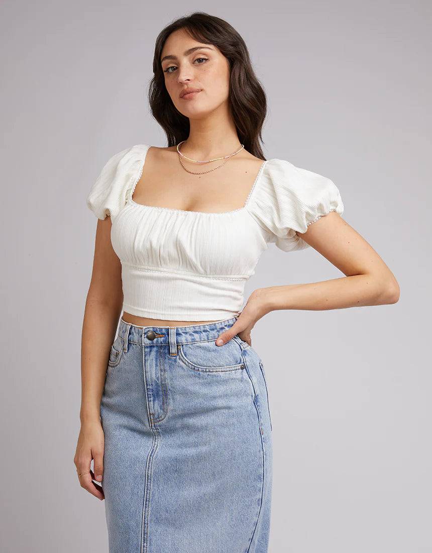 ALL ABOUT EVE SHELBY TOP WHITE