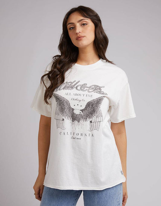 ALL ABOUT EVE BROOKS TEE VINTAGE WHITE