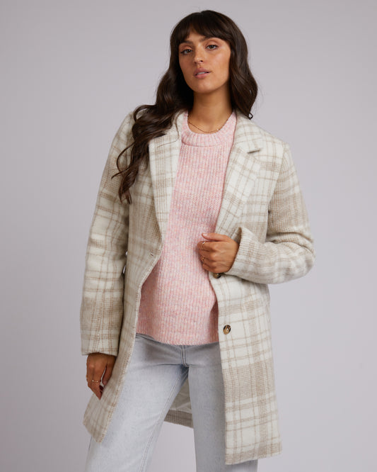 ALL ABOUT EVE EMILY CHECK COAT CHECK