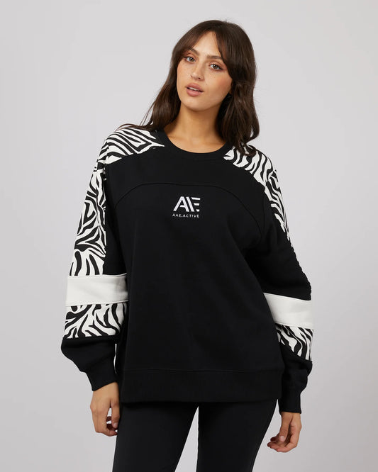 ALL ABOUT EVE PARKER PANELLED CREW BLACK
