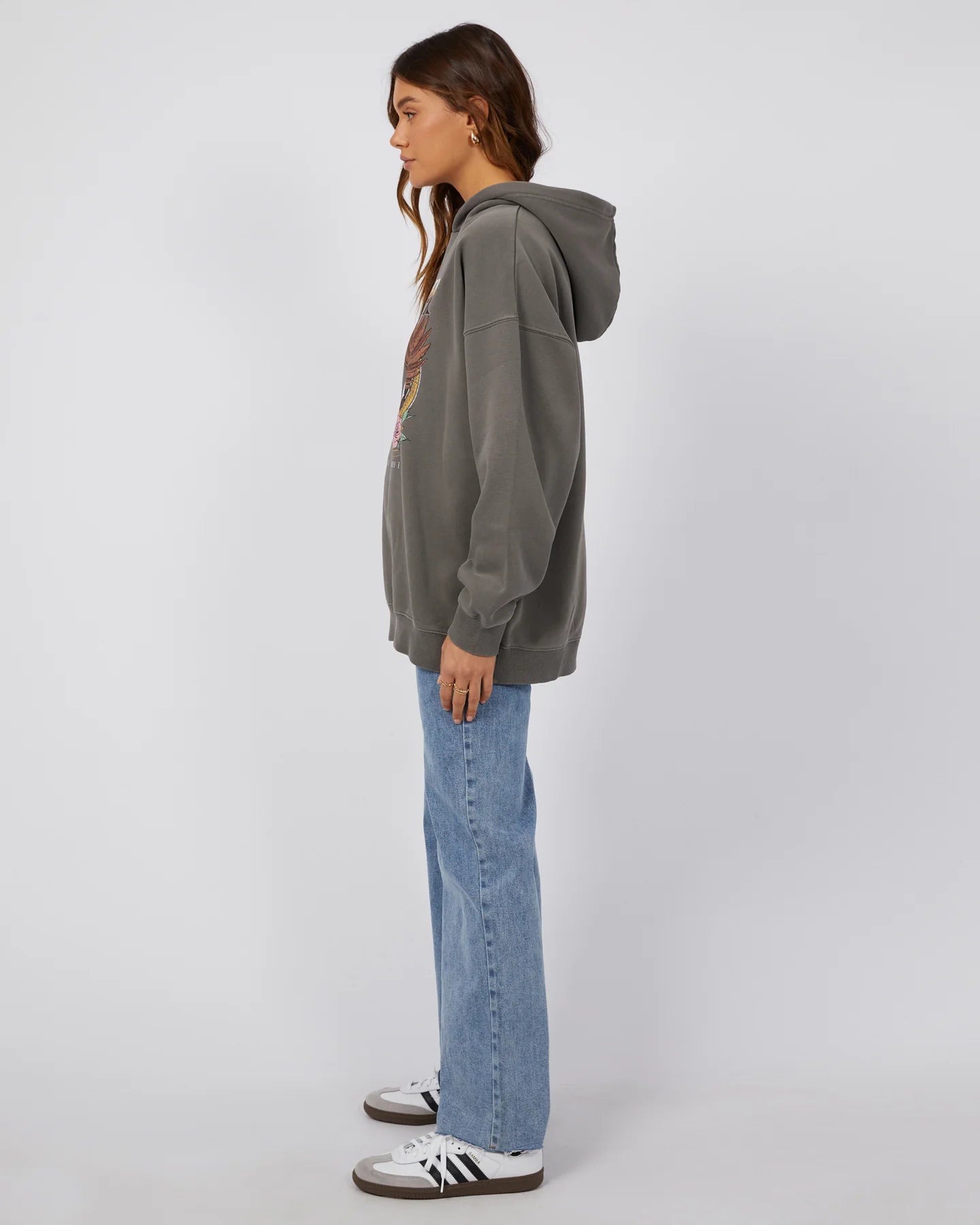 ALL ABOUT EVE SEEKER OVERSIZED HOODIE CHARCOAL