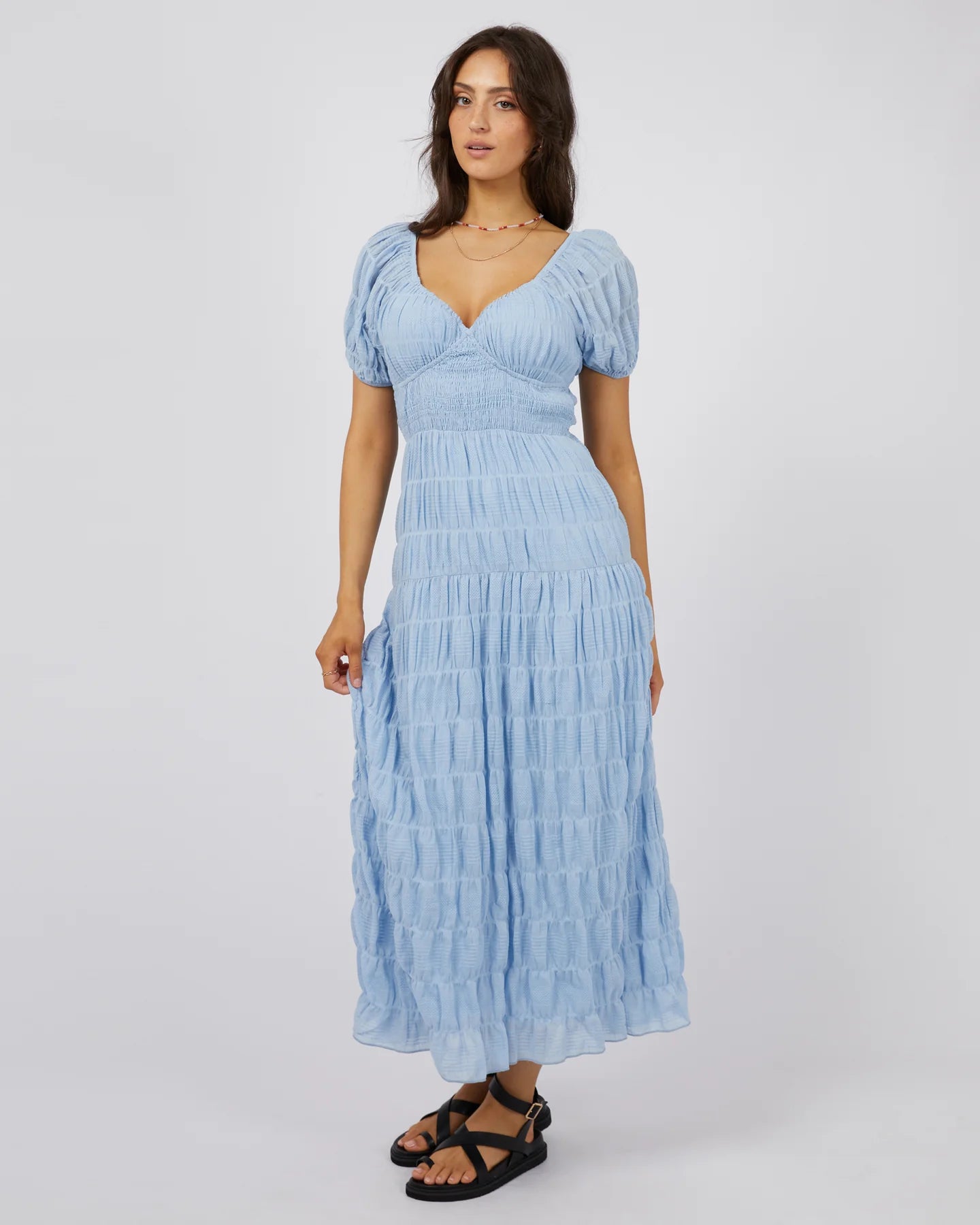 ALL ABOUT EVE MAUDE MAXI DRESS OCEAN BLUE