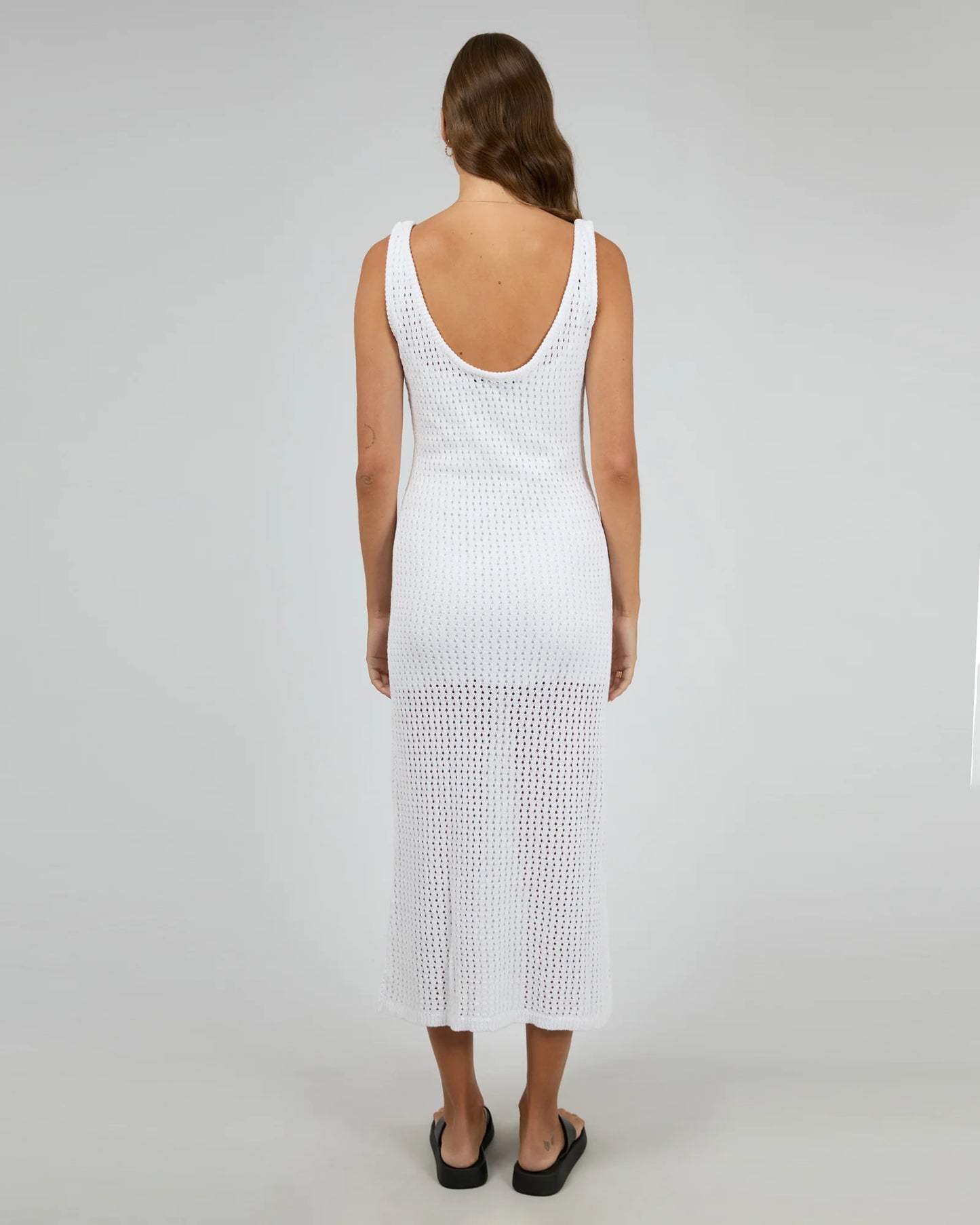 ALL ABOUT EVE CROCHET MAXI DRESS VINTAGE WHITE