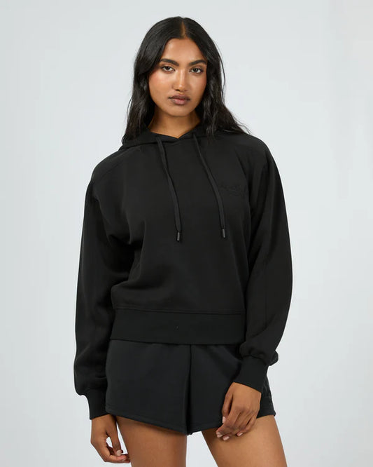 ALL ABOUT EVE AAE ACTIVE LUXE ACTIVE CROP HOODIE BLACK