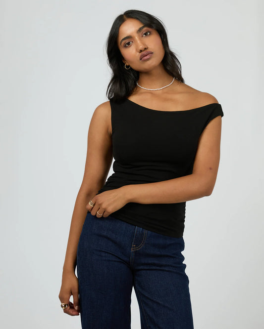 ALL ABOUT EVE KYLIE OFF THE SHOULDER BLACK