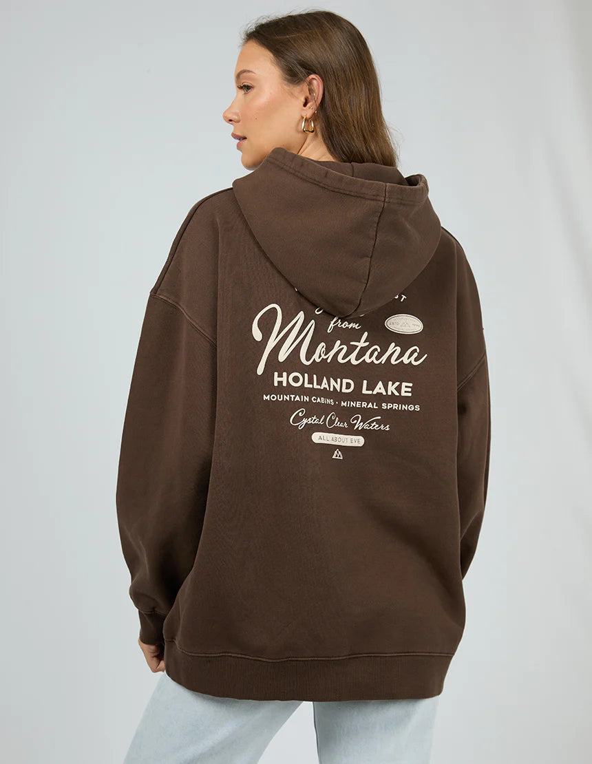 ALL ABOUT EVE MONTANA RELAXED HOODIE BROWN