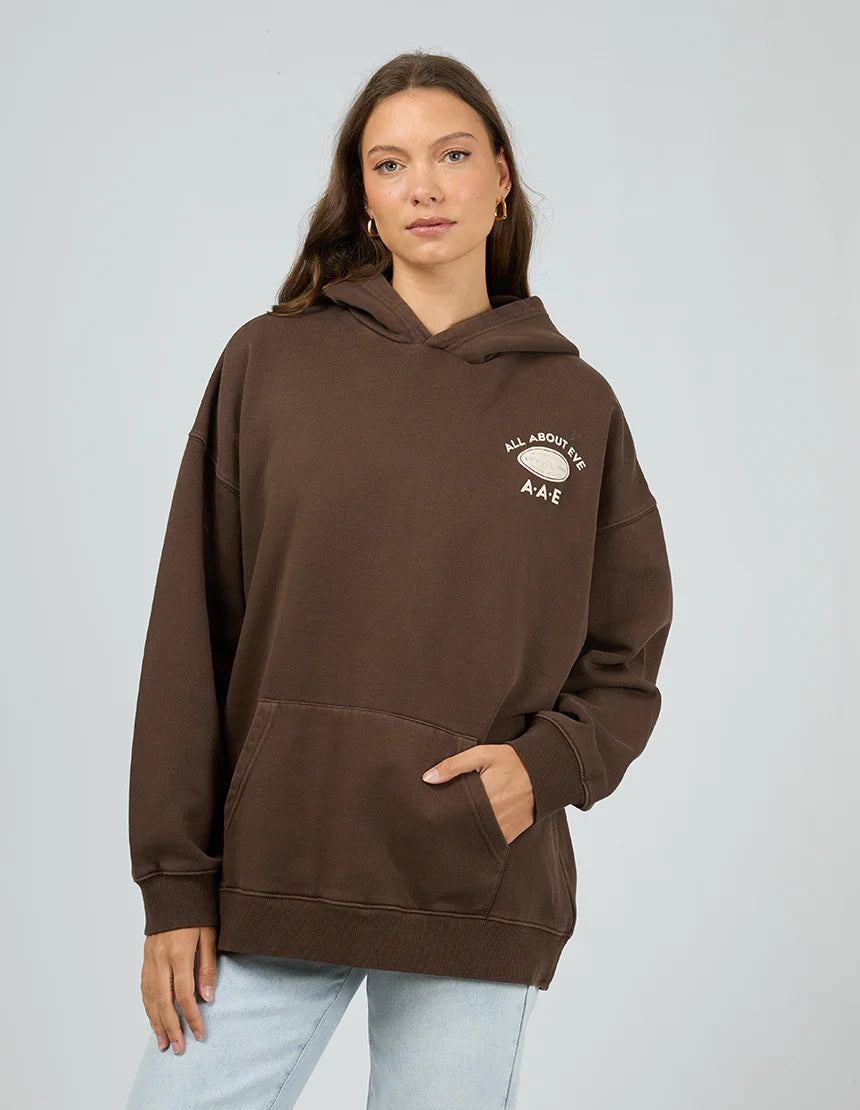 ALL ABOUT EVE MONTANA RELAXED HOODIE BROWN
