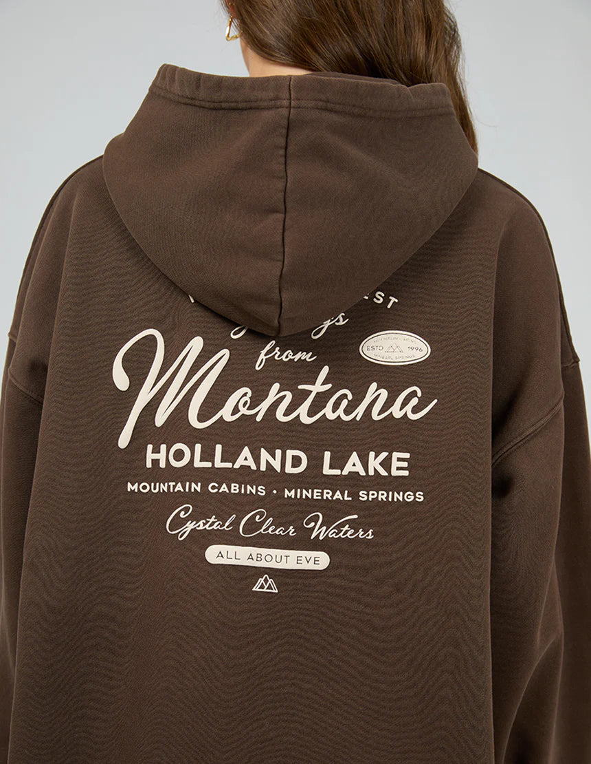 ALL ABOUT EVE MONTANA RELAXED HOODIE BROWN