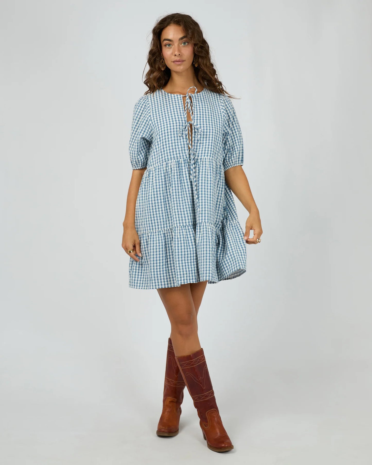 ALL ABOUT EVE MICKY SS MINI DRESS CHECK