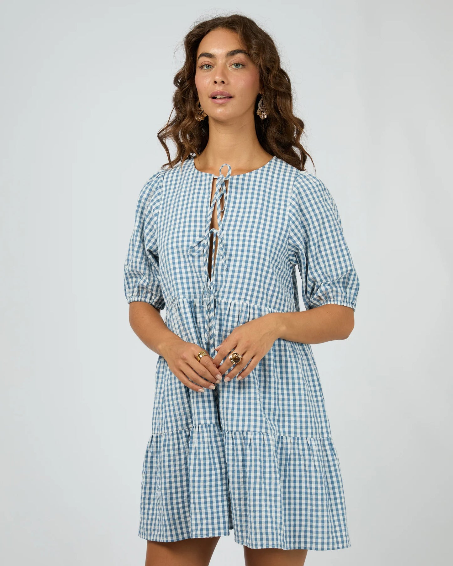 ALL ABOUT EVE MICKY SS MINI DRESS CHECK