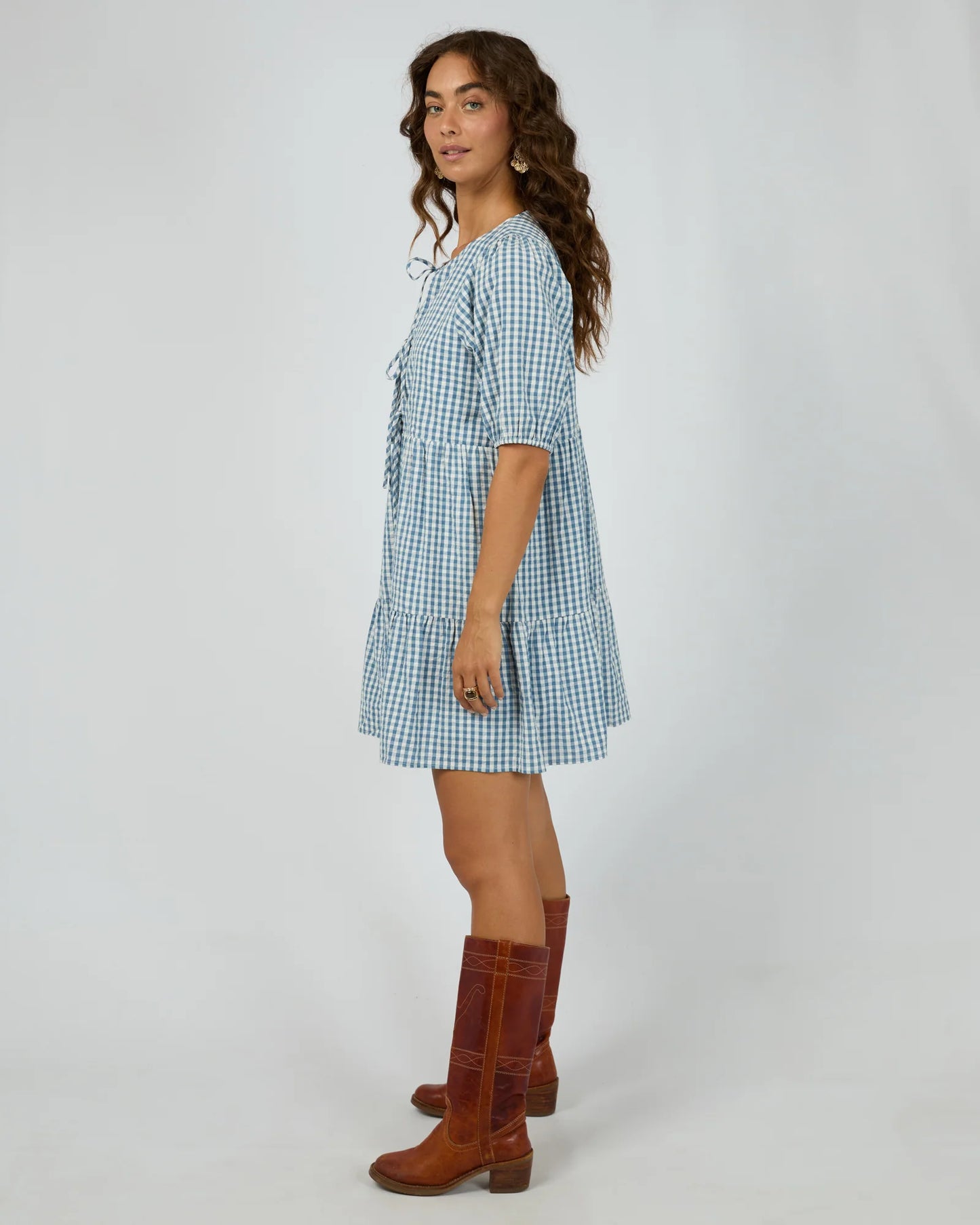 ALL ABOUT EVE MICKY SS MINI DRESS CHECK