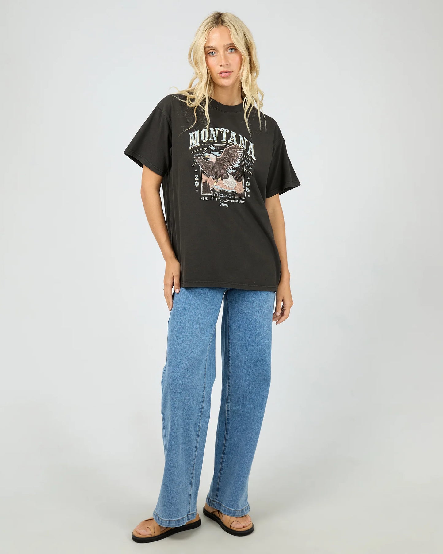 ALL ABOUT EVE MONTANA RELAXED TEE WASHED BLACK