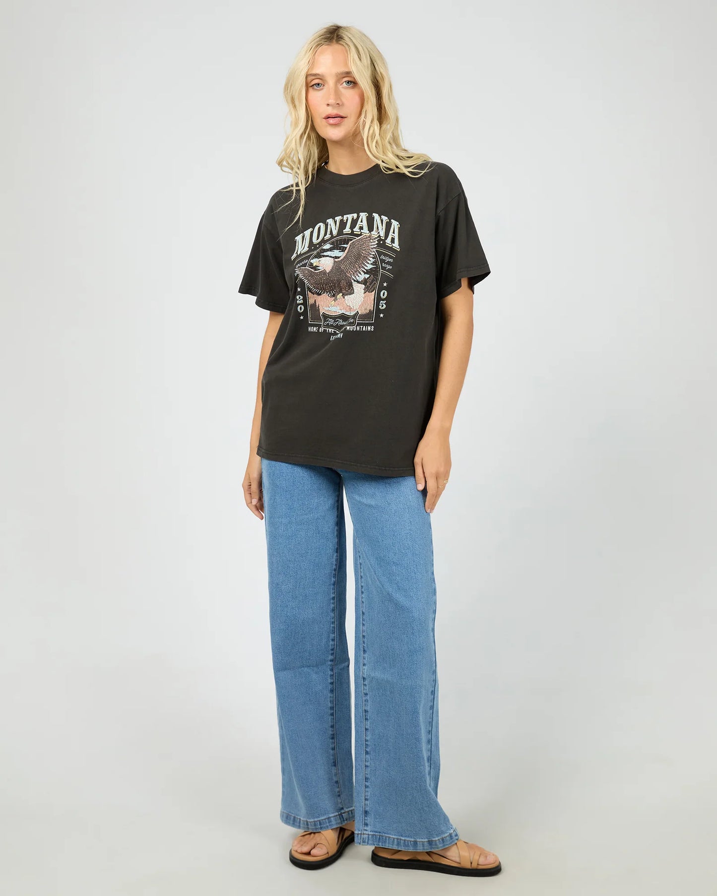 ALL ABOUT EVE MONTANA RELAXED TEE WASHED BLACK