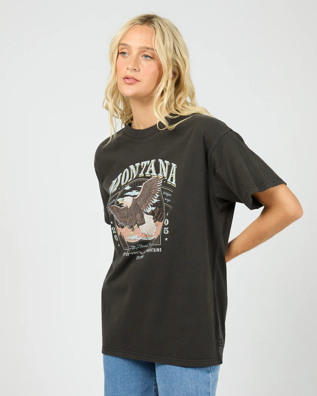 ALL ABOUT EVE MONTANA RELAXED TEE WASHED BLACK