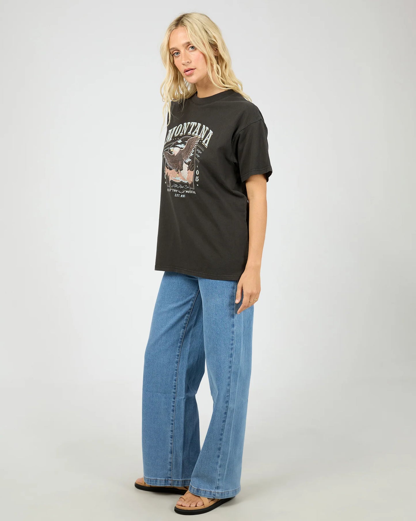 ALL ABOUT EVE MONTANA RELAXED TEE WASHED BLACK