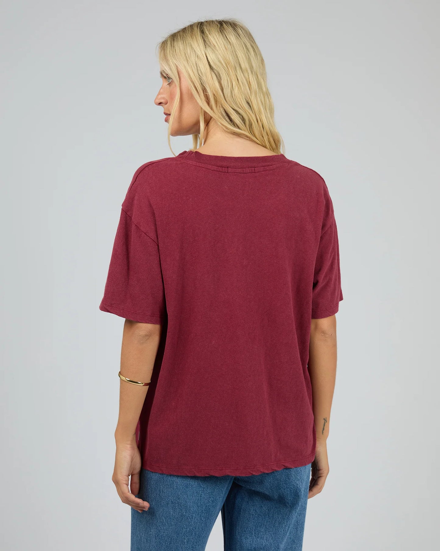 All About Eve Old West Era Box Tee Wine