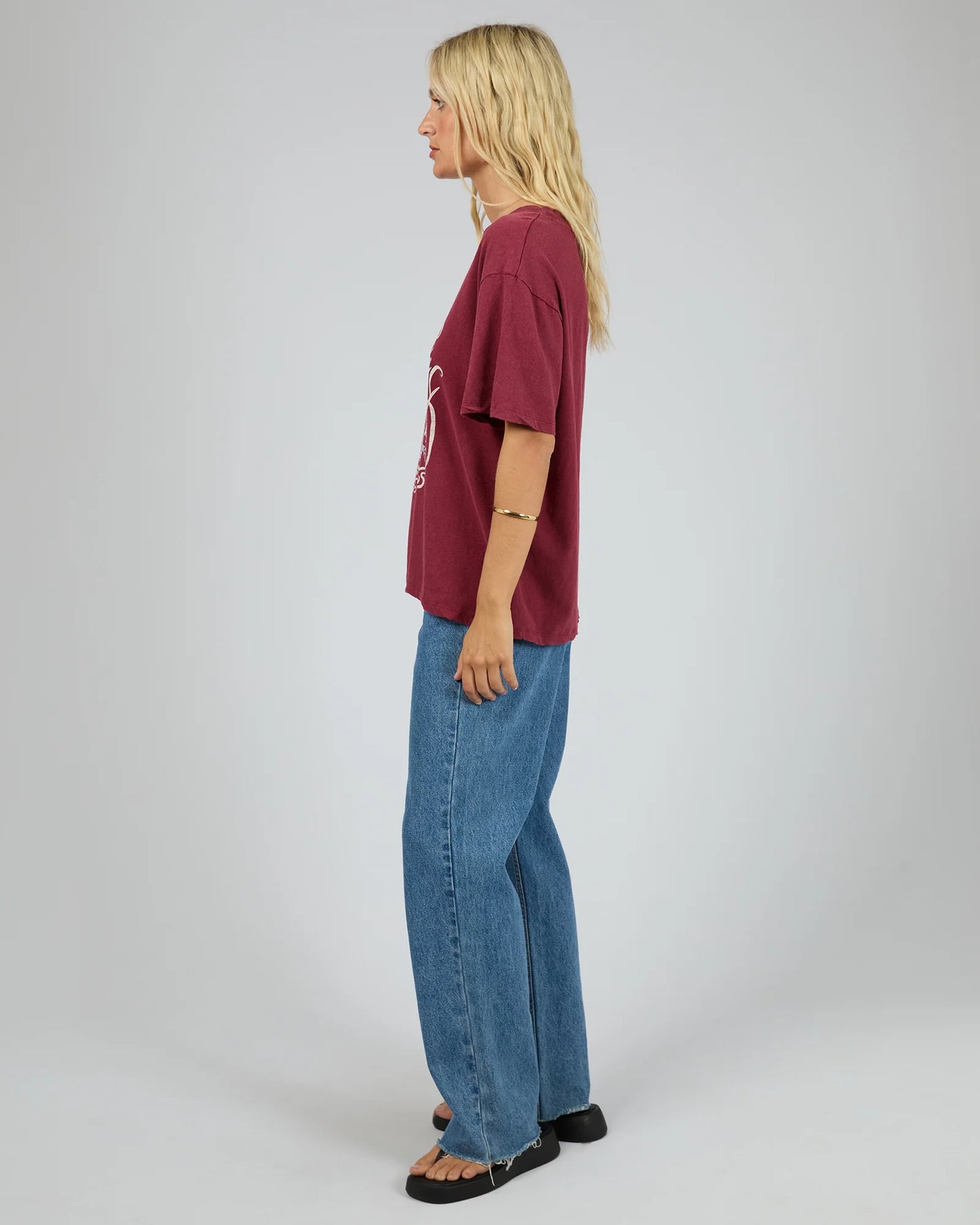 All About Eve Old West Era Box Tee Wine