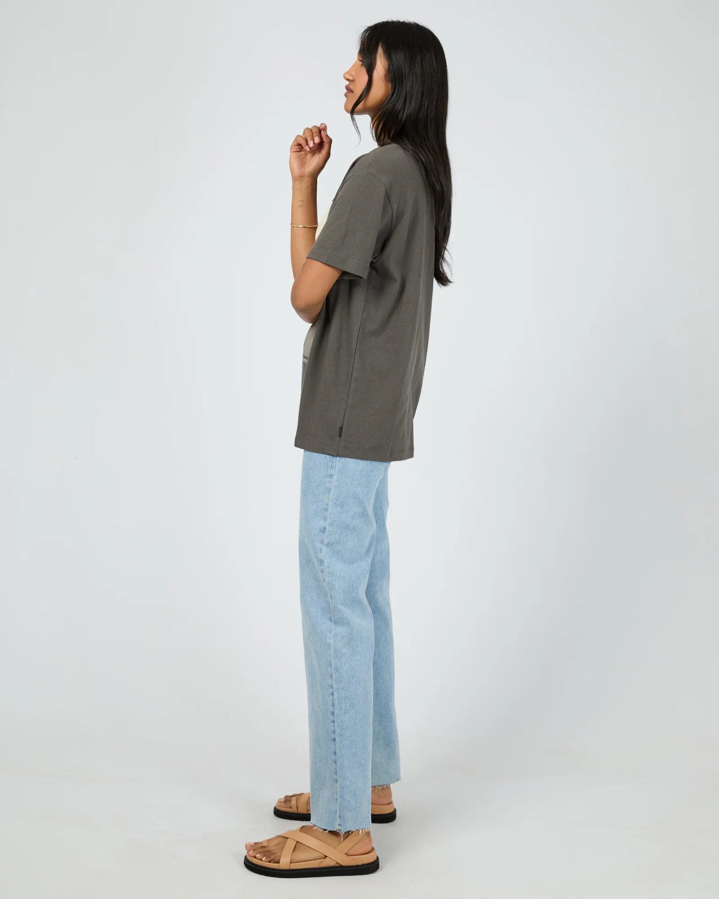 All About Eve Yellowstone Relaxed Tee Charcoal