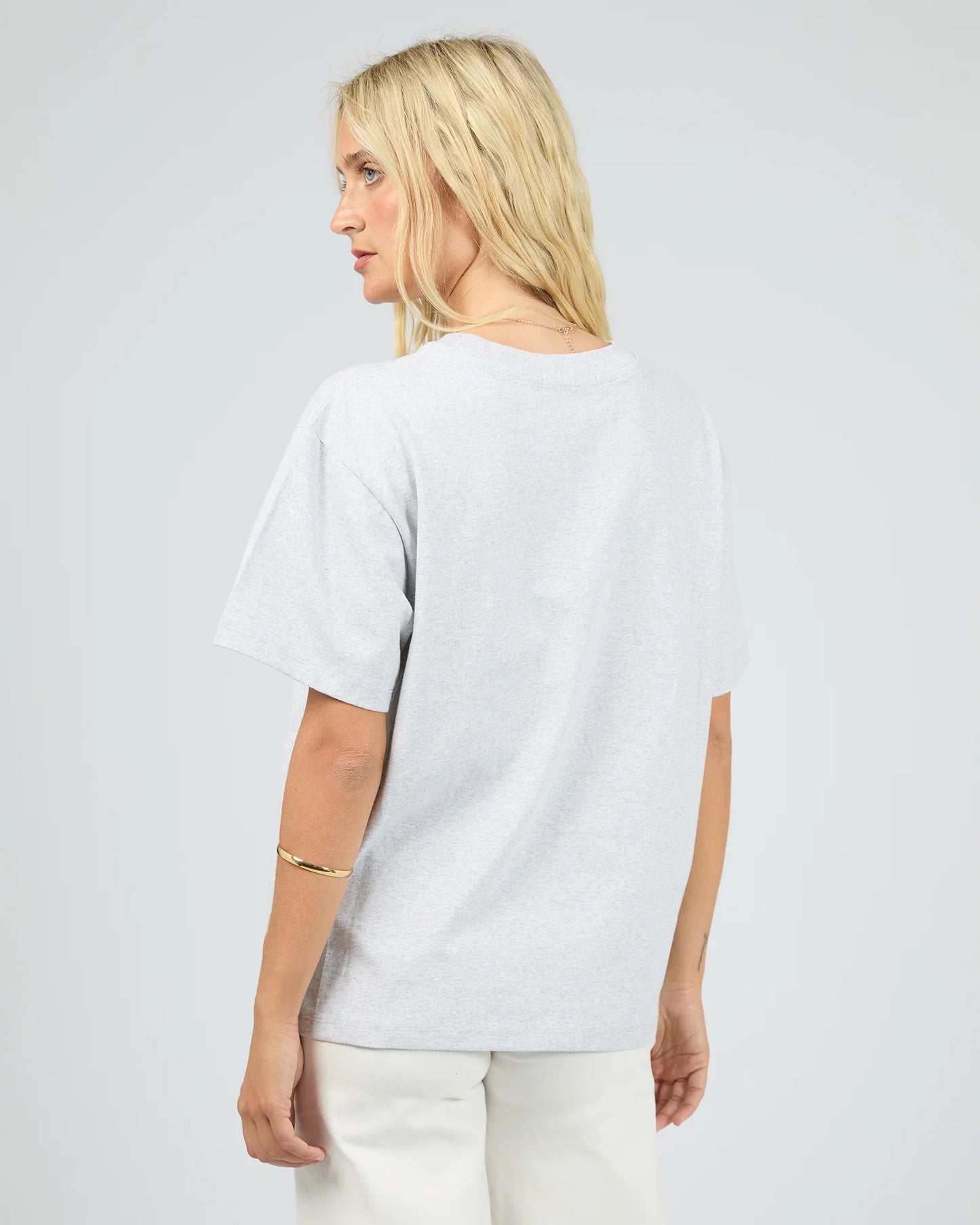 All About Eve Bondi Box Tee Snow Marle