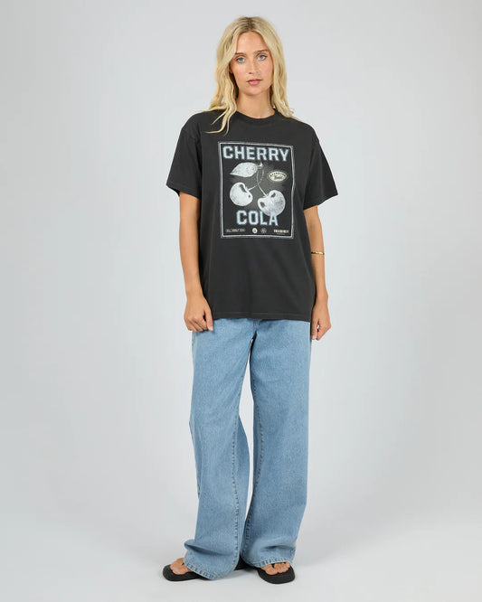 All About Eve Wild Cherry Relaxed Tee Washed Black
