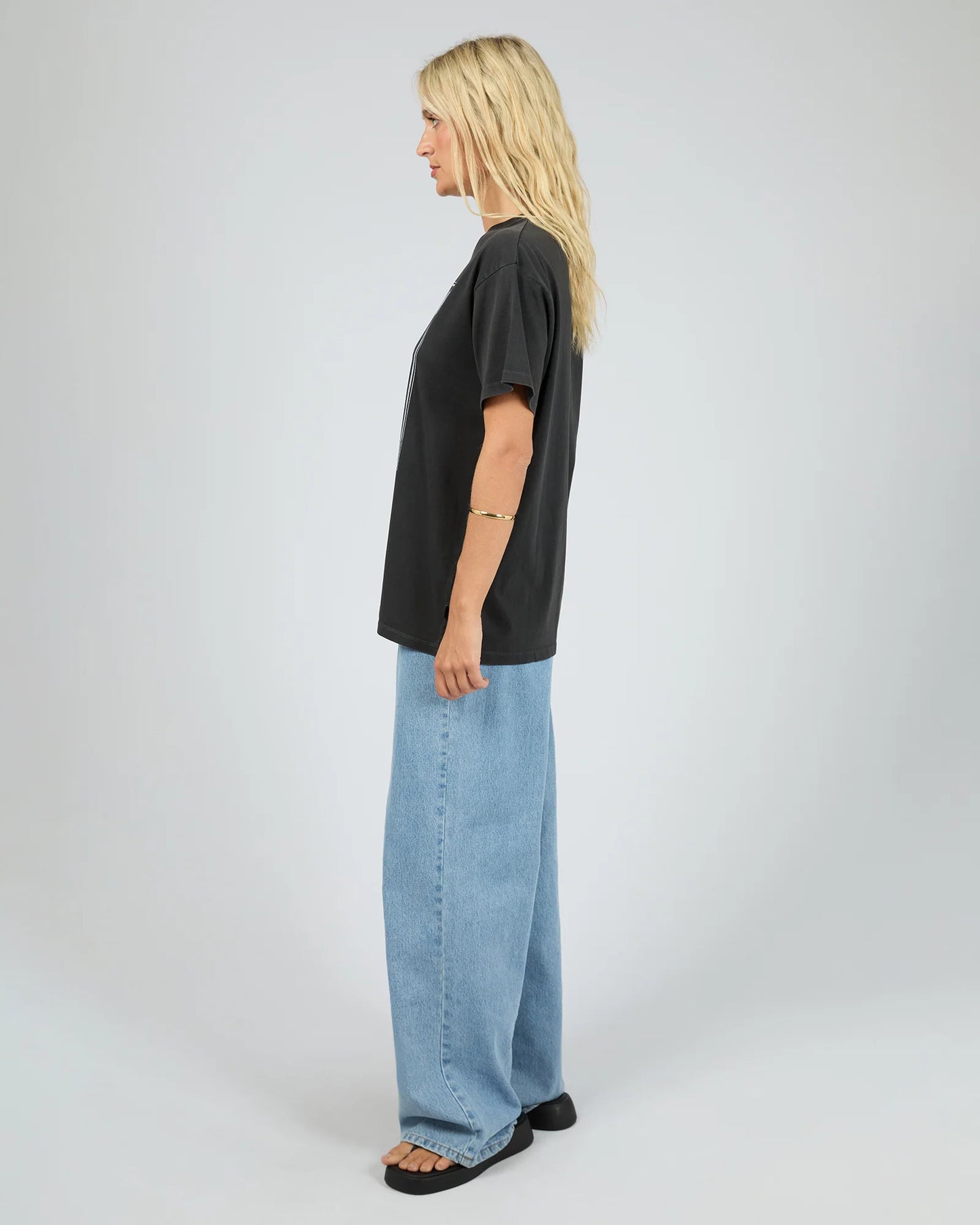 All About Eve Wild Cherry Relaxed Tee Washed Black