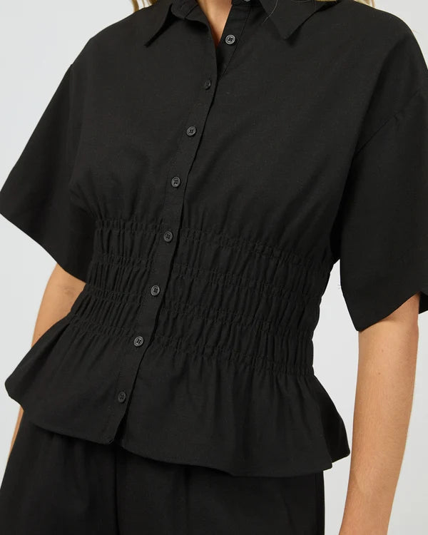 All About Eve Timeless Shirred Top | Black