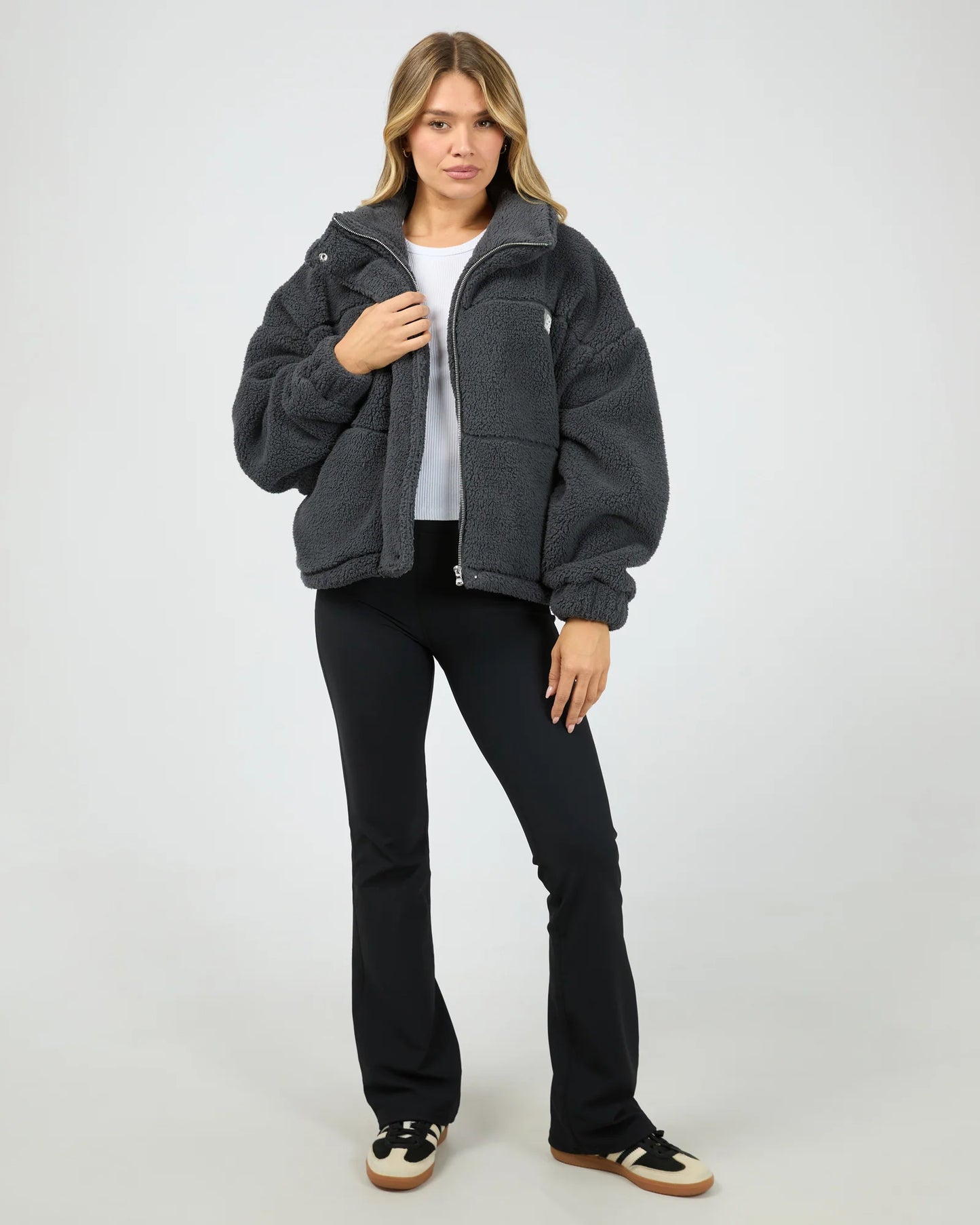 All About Eve Cosy Club Teddy Jacket | Charcoal