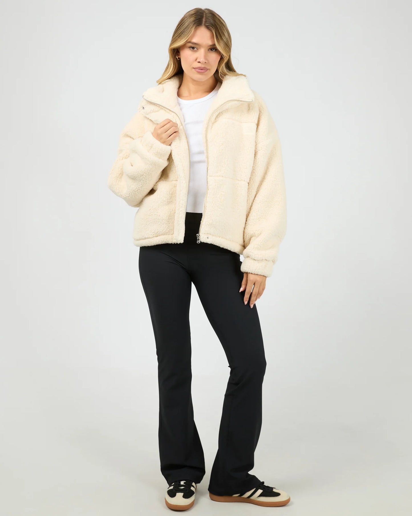 All About Eve Active Cosy Club Teddy Jacket | Vanilla
