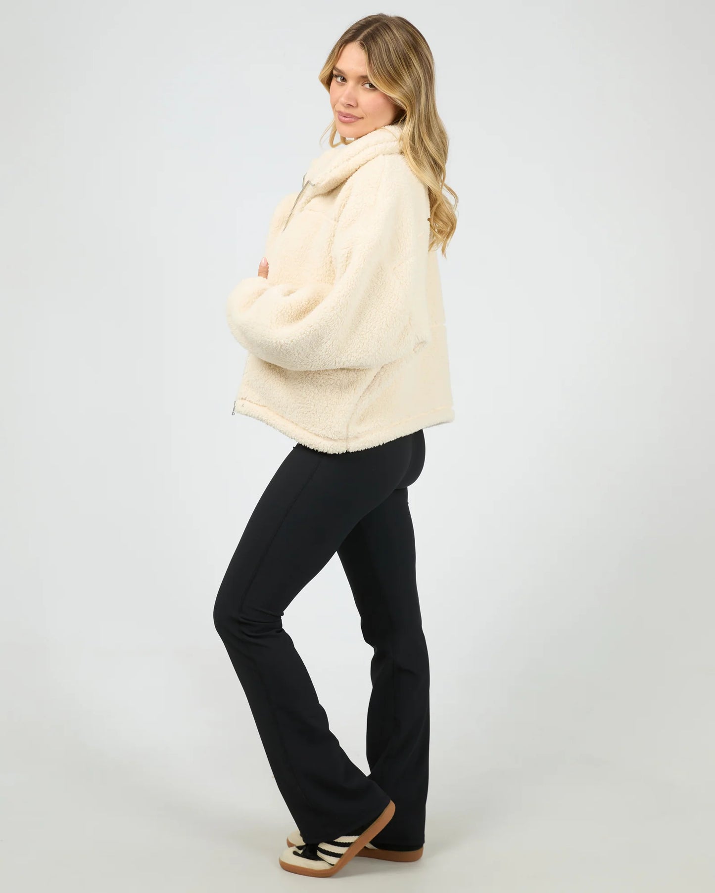 All About Eve Active Cosy Club Teddy Jacket | Vanilla
