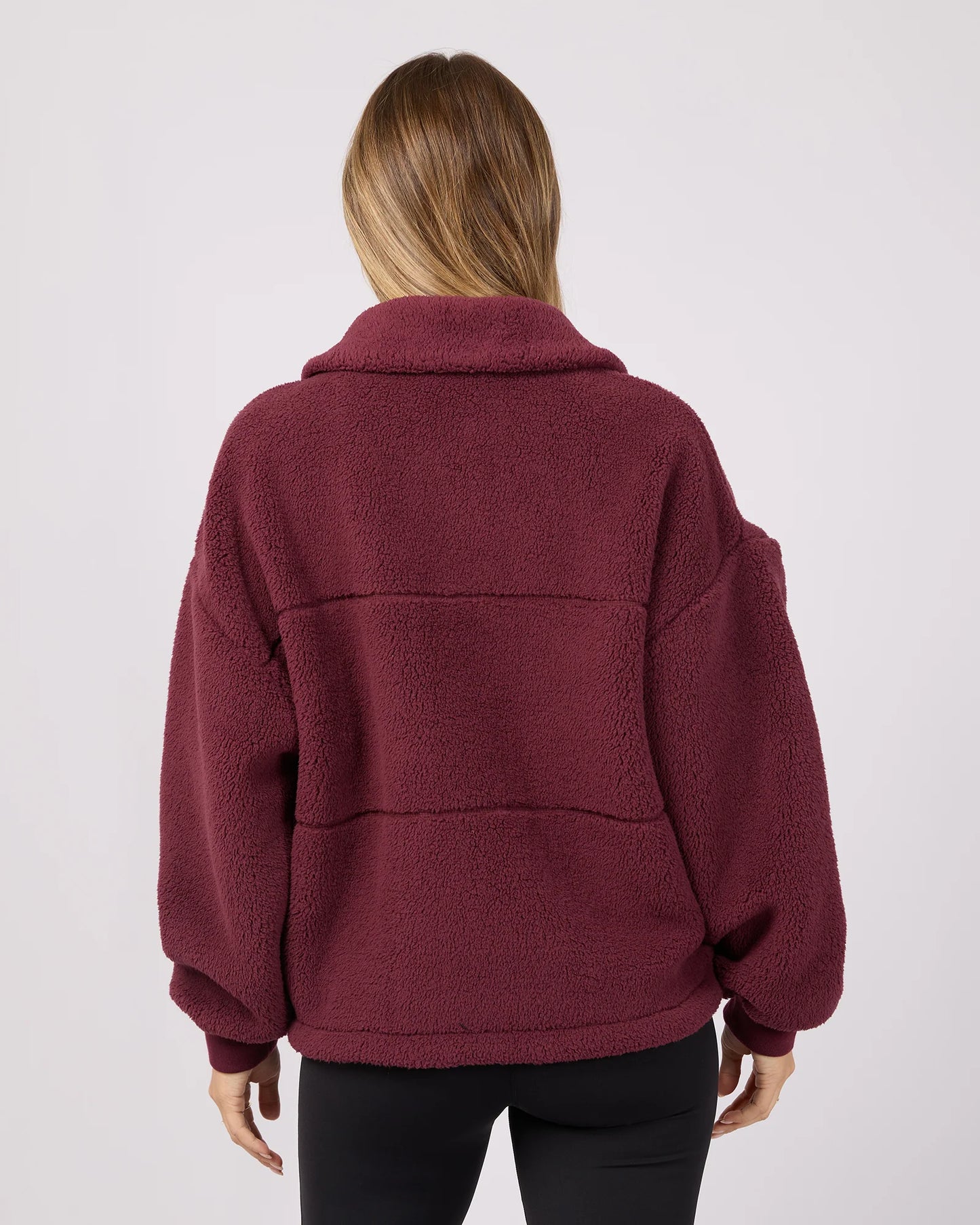 All About Eve Active Cosy Club Teddy Jacket | Wine