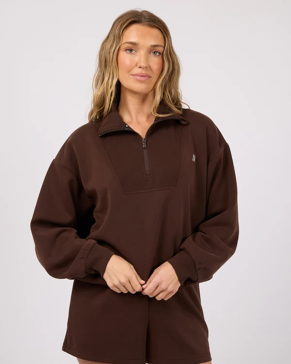 All About Eve Luxe Active 1/4 Zip | Brown