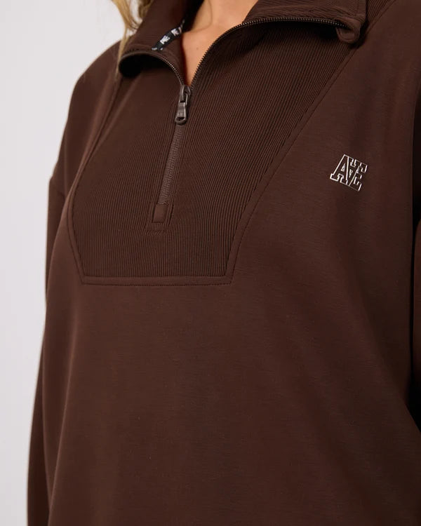 All About Eve Luxe Active 1/4 Zip | Brown