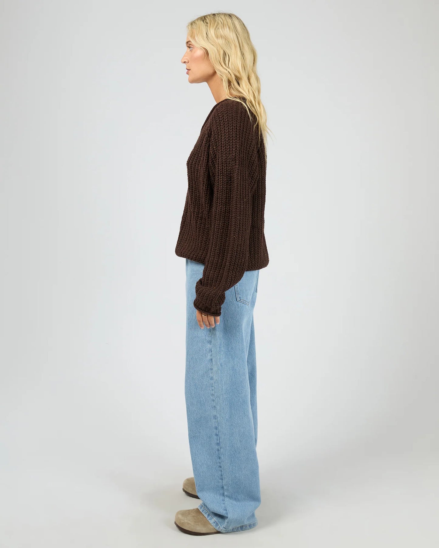 All About Eve Hali V-Neck Knit | Brown