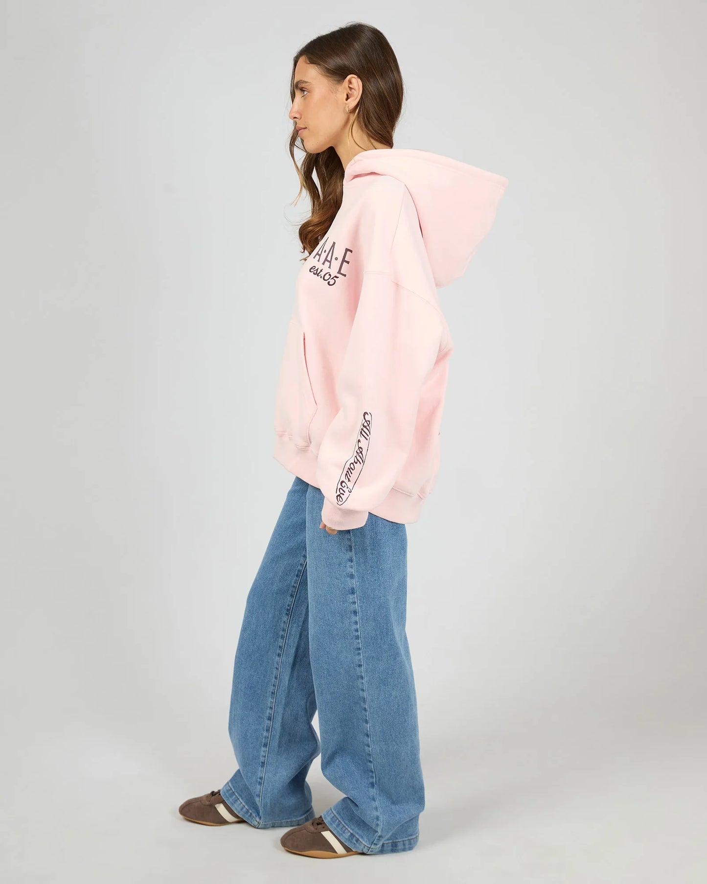 All About Eve Caffe Box Hoodie | Pale Pink