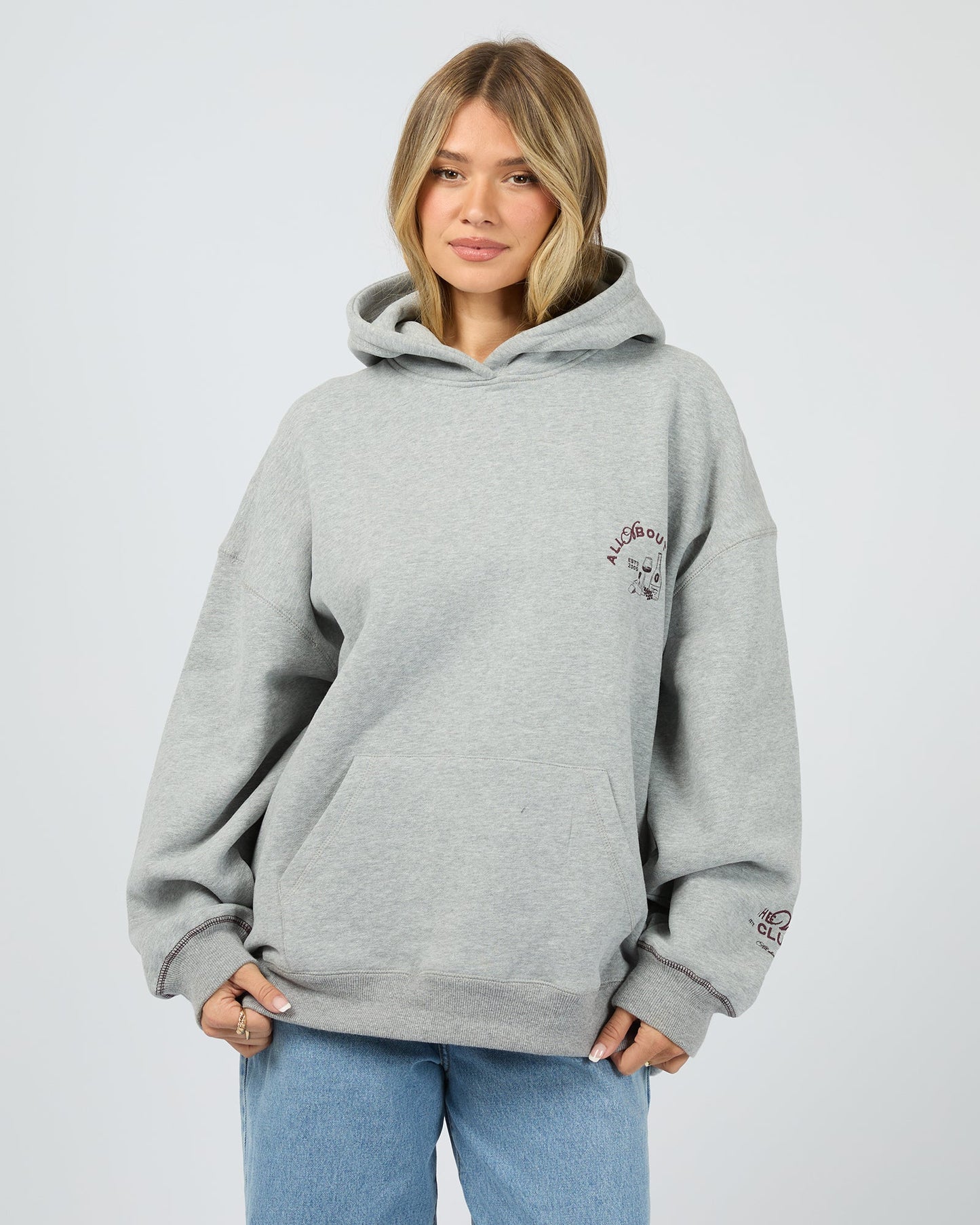 All About Eve Vino Relaxed Hoodie | Grey Marle