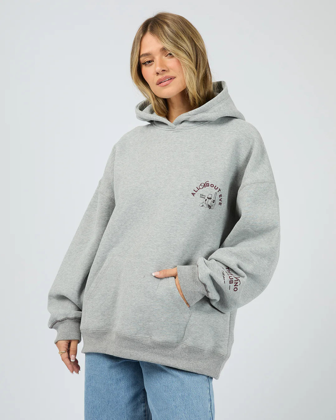 All About Eve Vino Relaxed Hoodie | Grey Marle