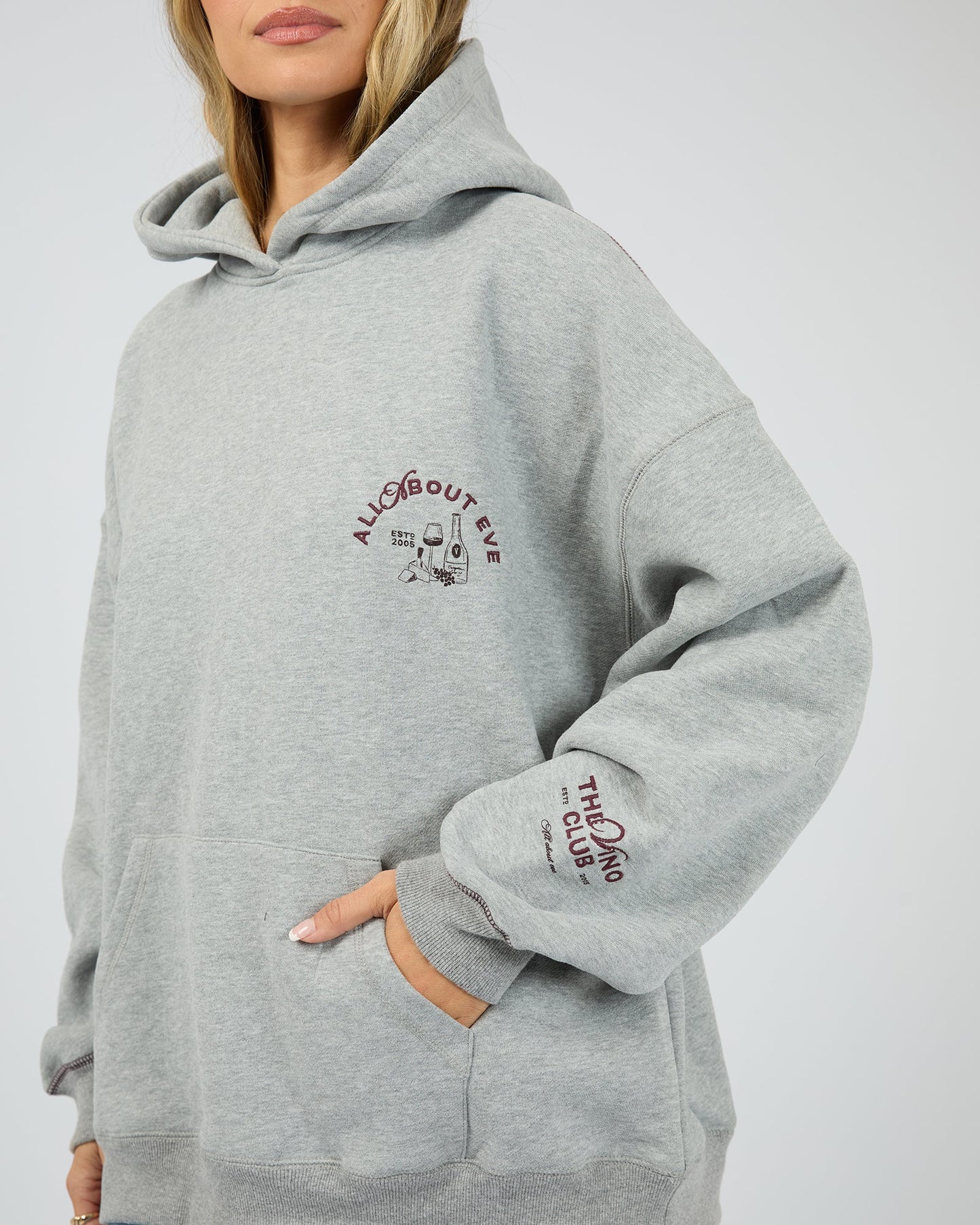 All About Eve Vino Relaxed Hoodie | Grey Marle