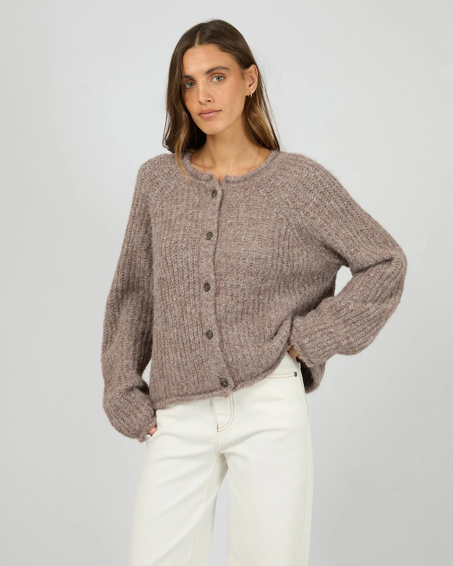 All About Eve Devon Cardigan | Coffee