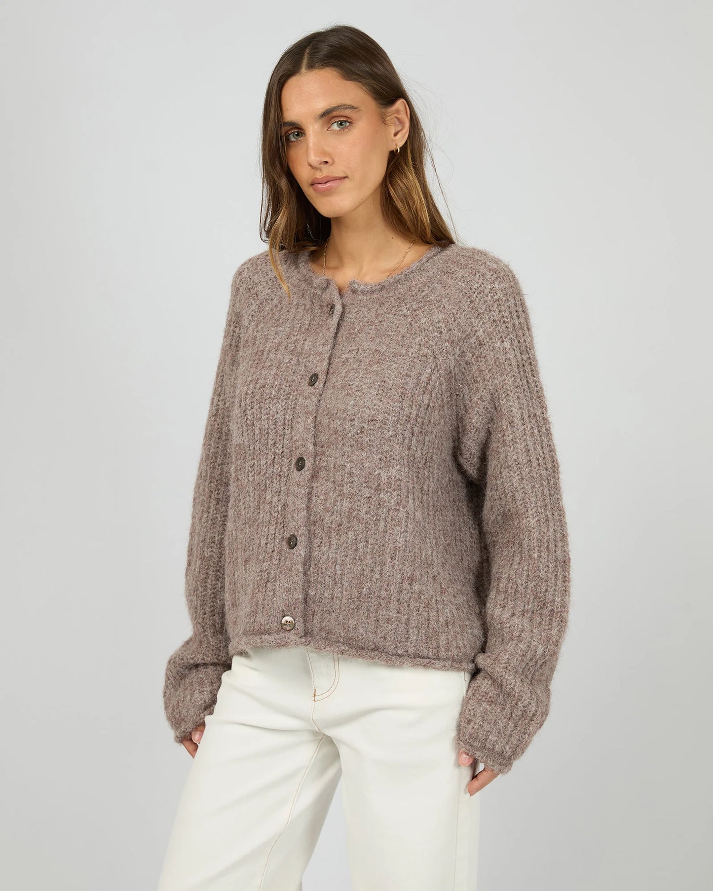 All About Eve Devon Cardigan | Coffee