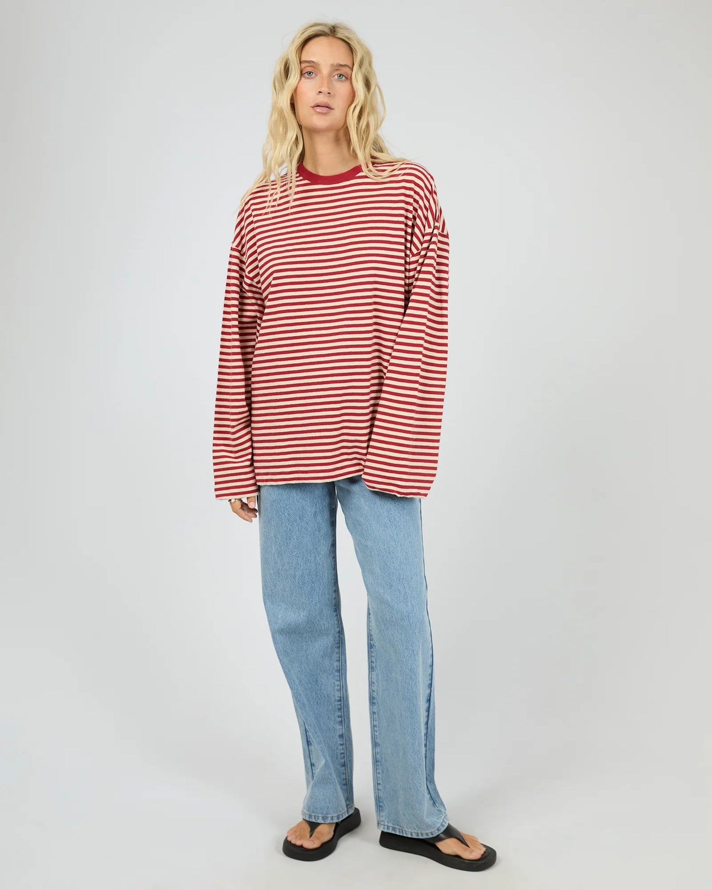 All About Eve Paloma Long Sleeve Stripe Tee | Ruby
