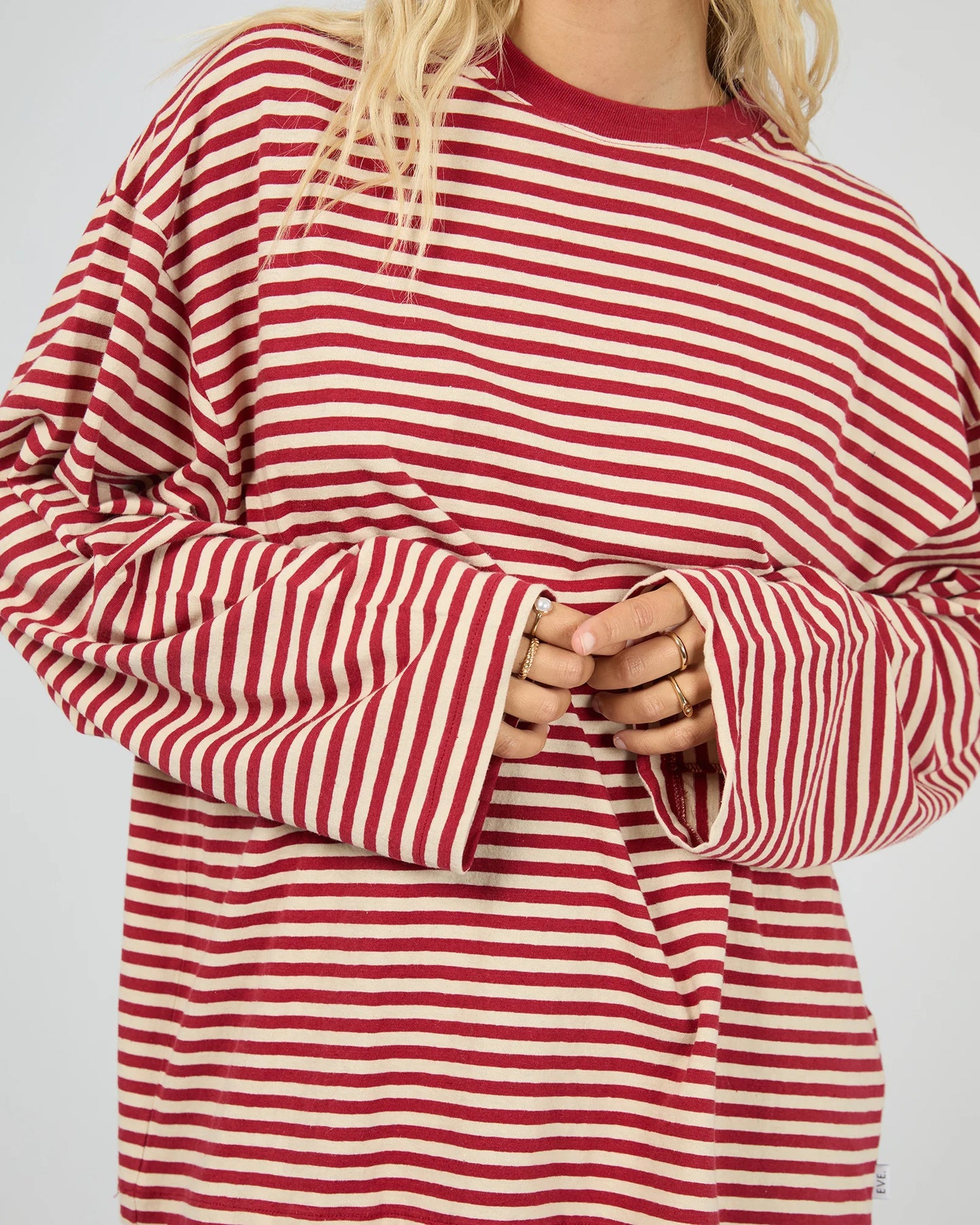 All About Eve Paloma Long Sleeve Stripe Tee | Ruby