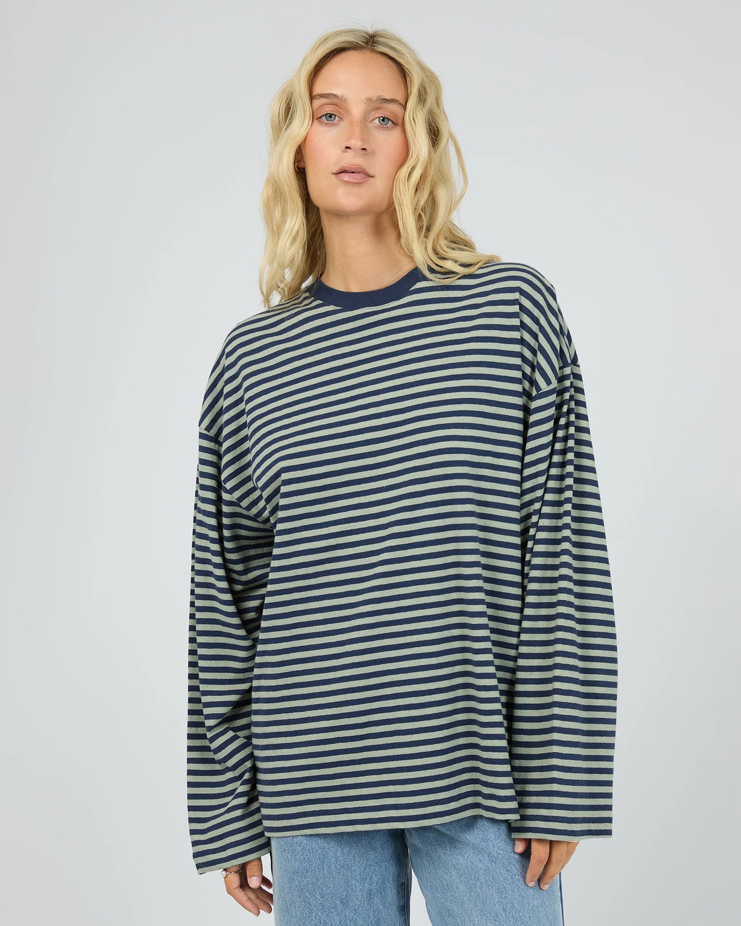All About Eve Paloma Long Sleeve Stripe Tee | Sage