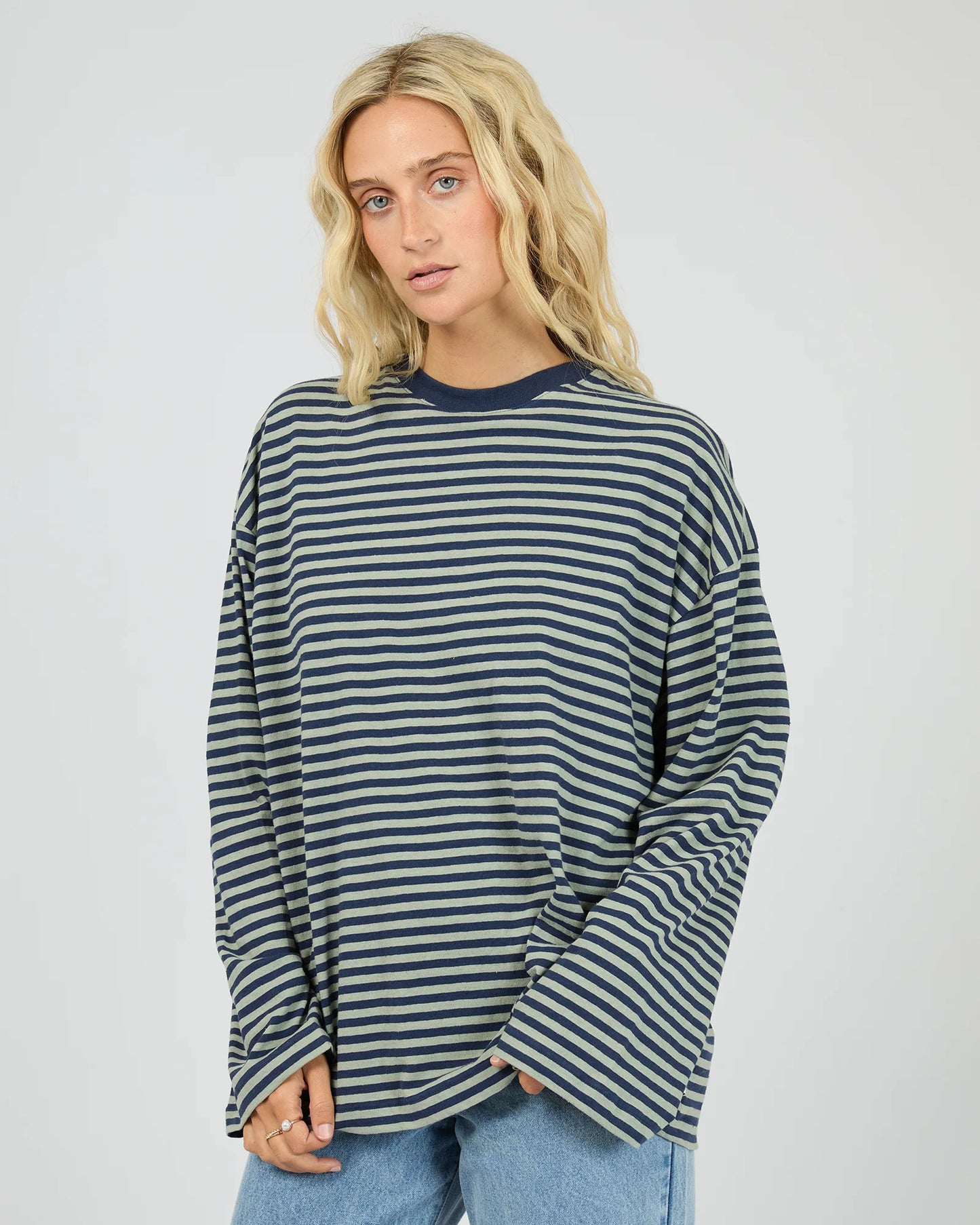 All About Eve Paloma Long Sleeve Stripe Tee | Sage