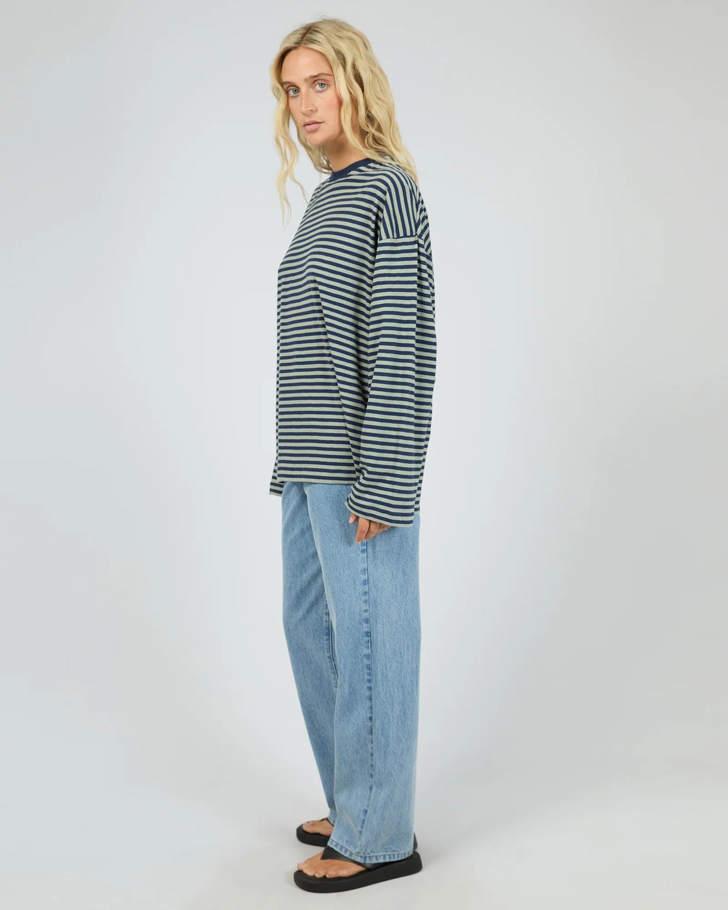 All About Eve Paloma Long Sleeve Stripe Tee | Sage